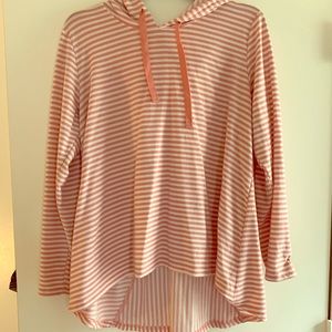 Light pink stripped hoodie